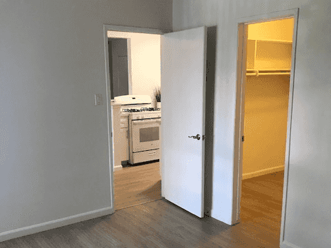 bedroom view to kitchen and closet